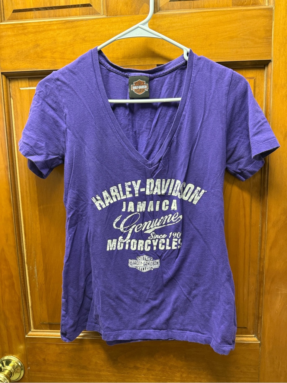 Harley‑Davidson Purple V‑Neck Jamaica Graphic Tee